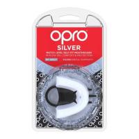 Капа OPRO Silver Adult. Цвет белый, черный.