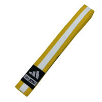 Пояс Adidas BJJ. Жовто - білий.