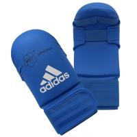 Перчатки Адидас для Каратэ WKF. Синие.